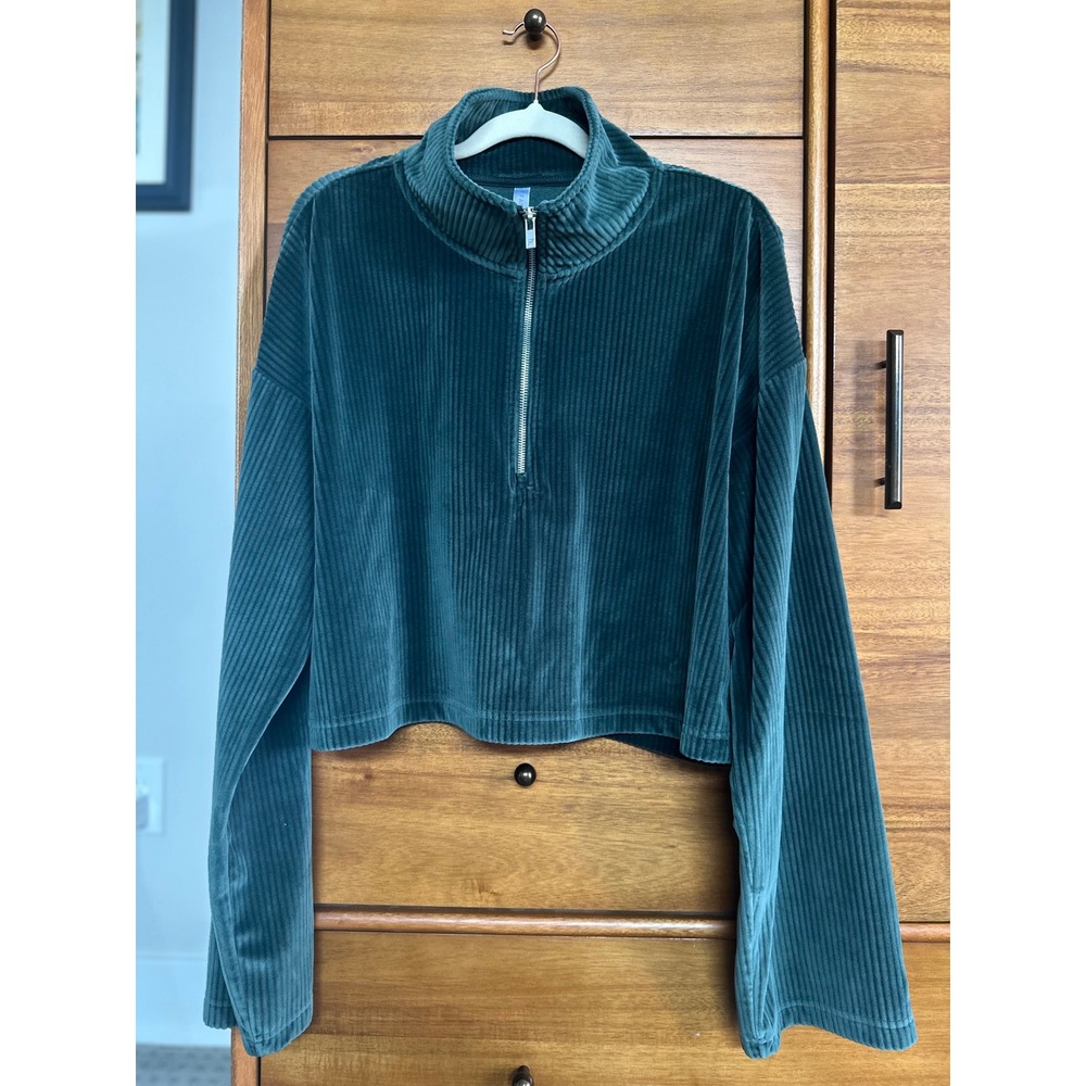 Fabletics Quarter Zip Pullover XL Green Excellent